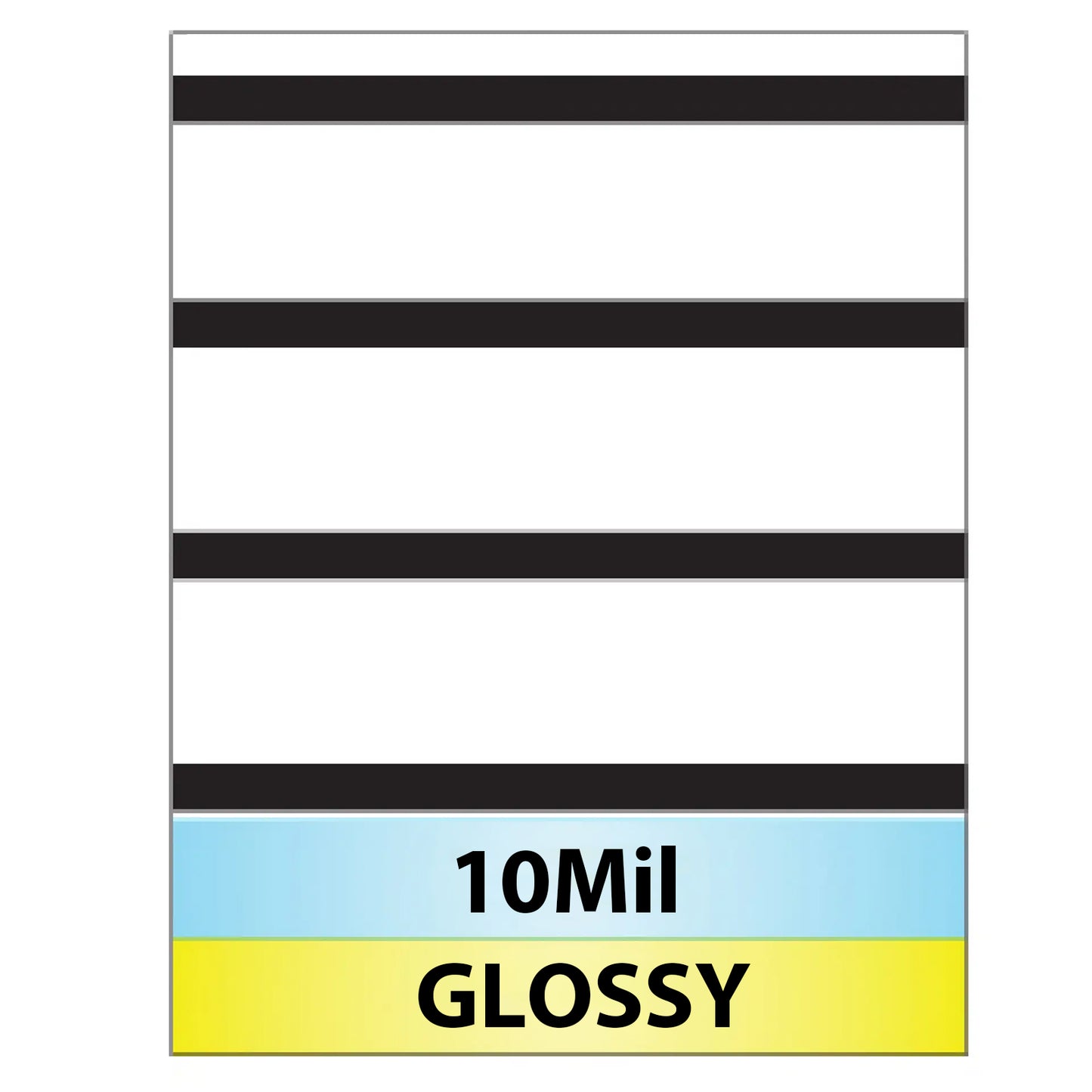 10 Mil PET Full HiCo Mag Stripe Full Sheet Laminate
