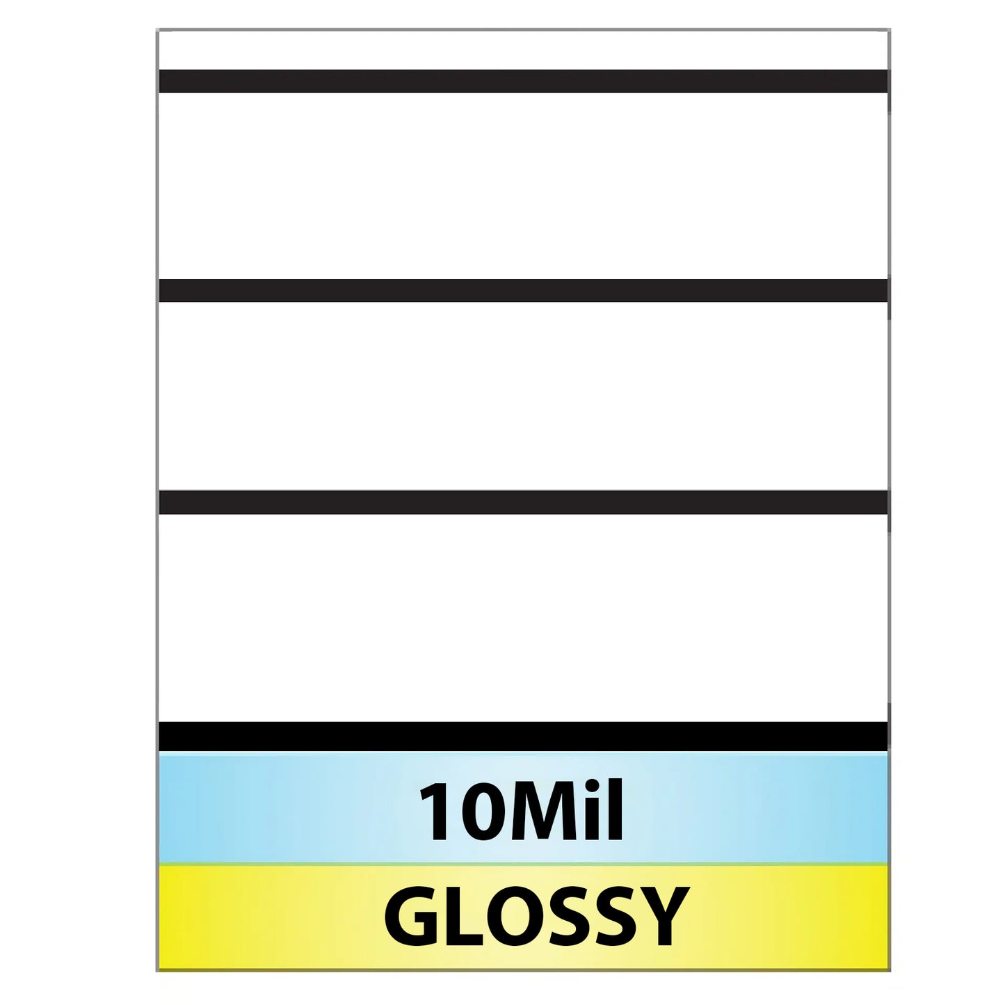 10 Mil Matte w/ 1/2" HiCo Mag Stripe Full Sheet Laminate