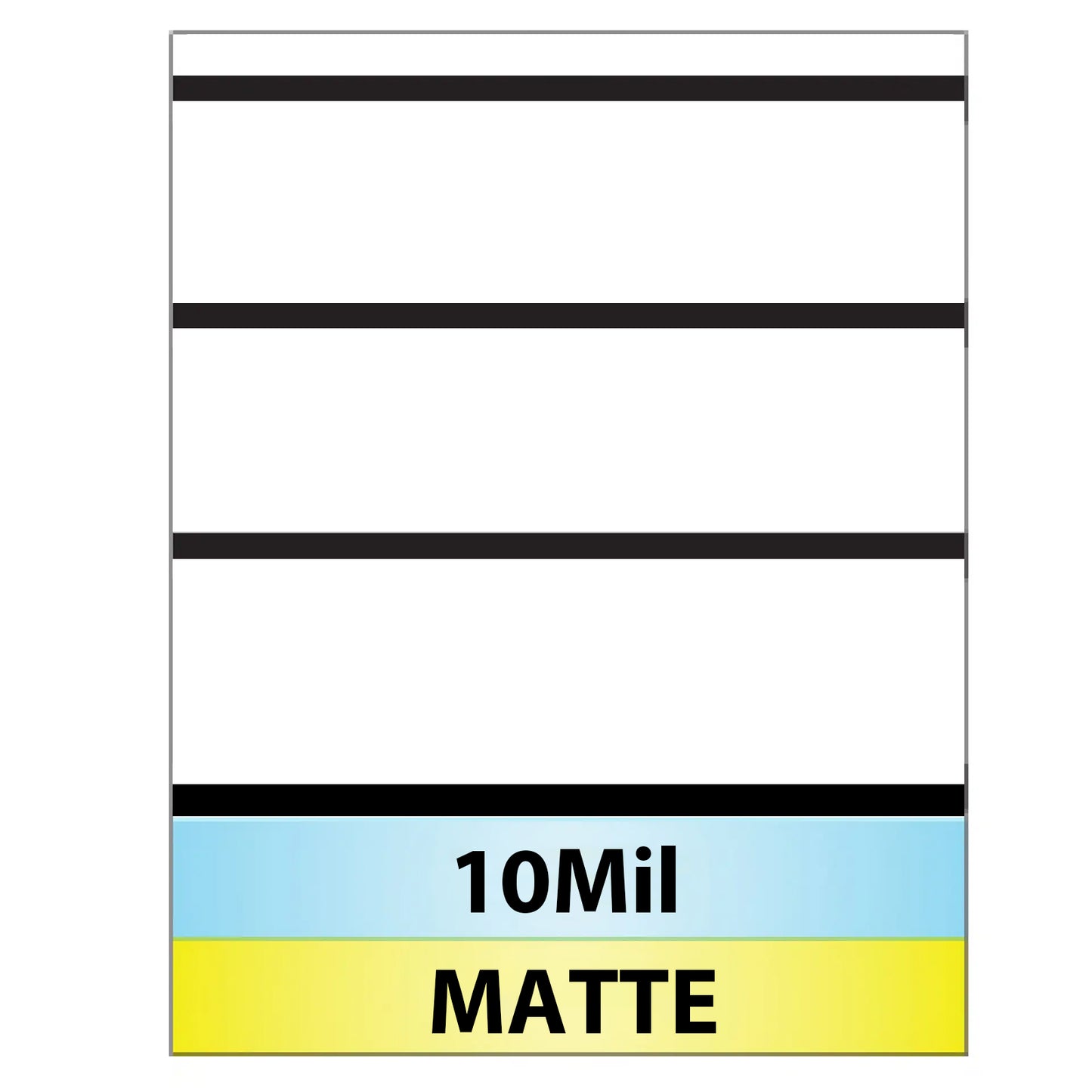 10 Mil Matte w/ 1/2" HiCo Mag Stripe Full Sheet Laminate