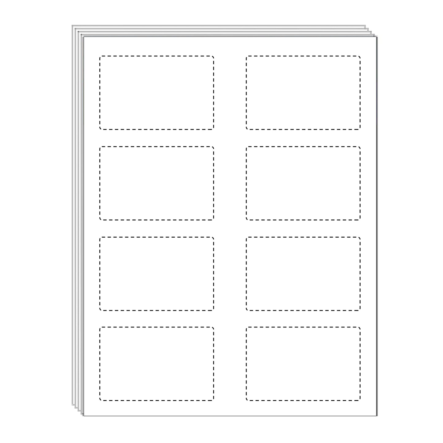 Laser Teslin 8-Up Perforated Synthetic Paper