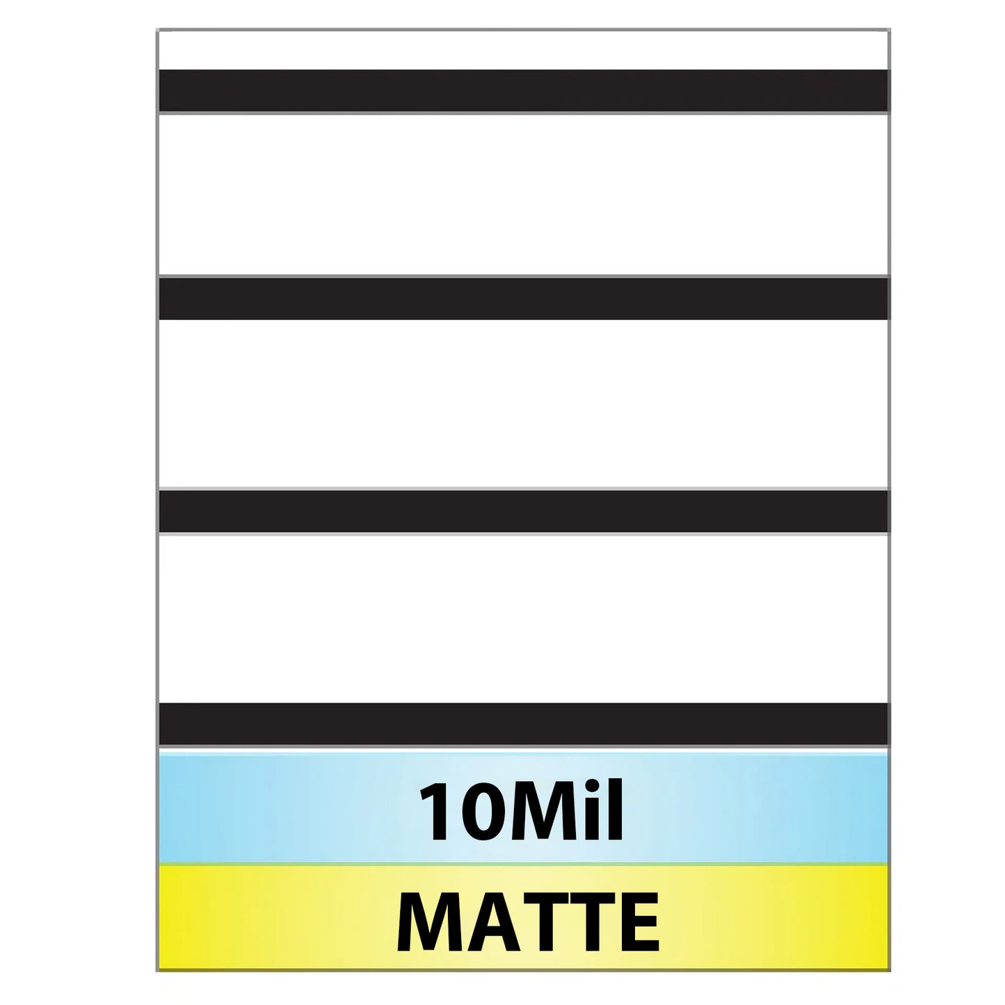 10 Mil PET Full HiCo Mag Stripe Full Sheet Laminate