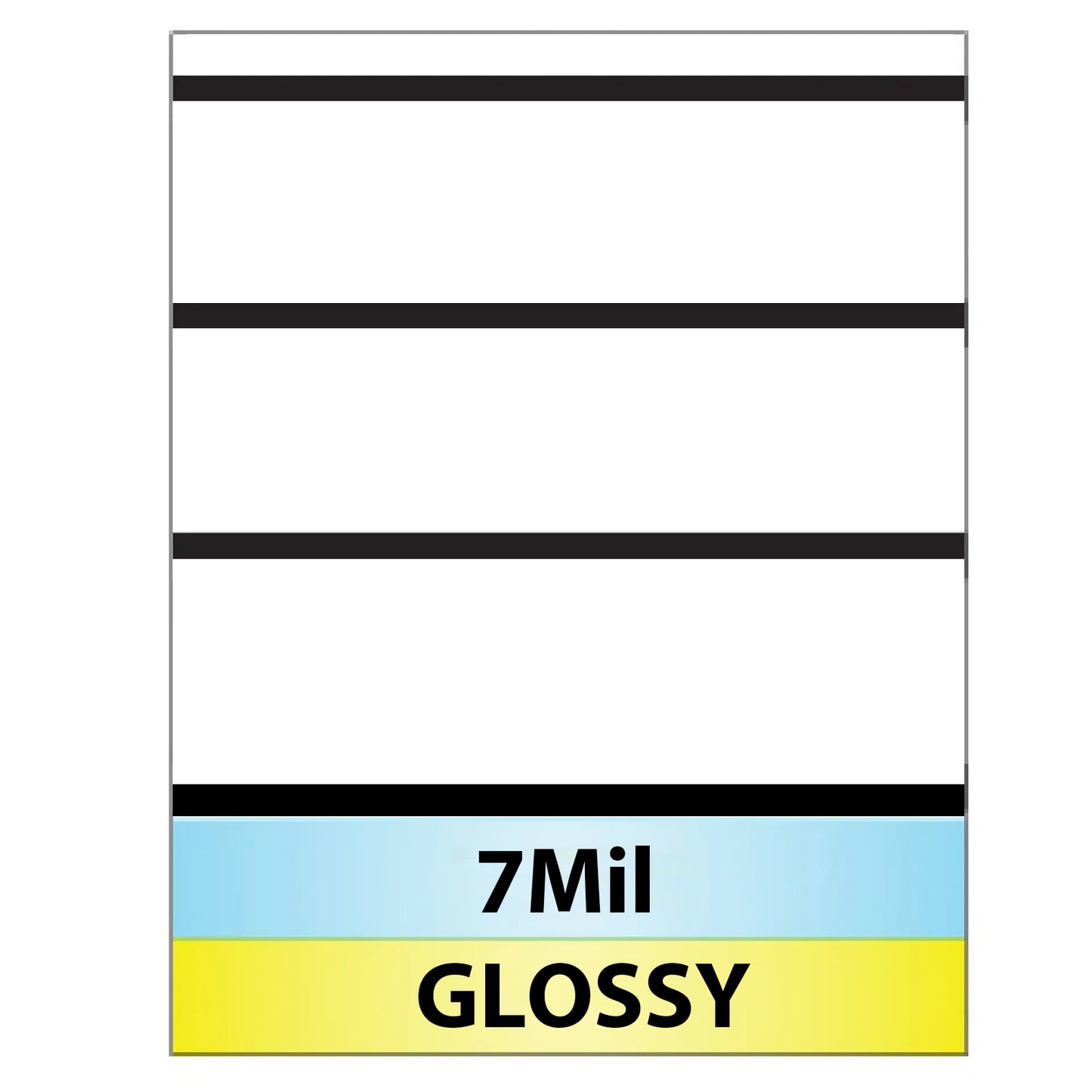 7 Mil PET w/ 1/2" HiCo Mag Stripe Full Sheet Laminate
