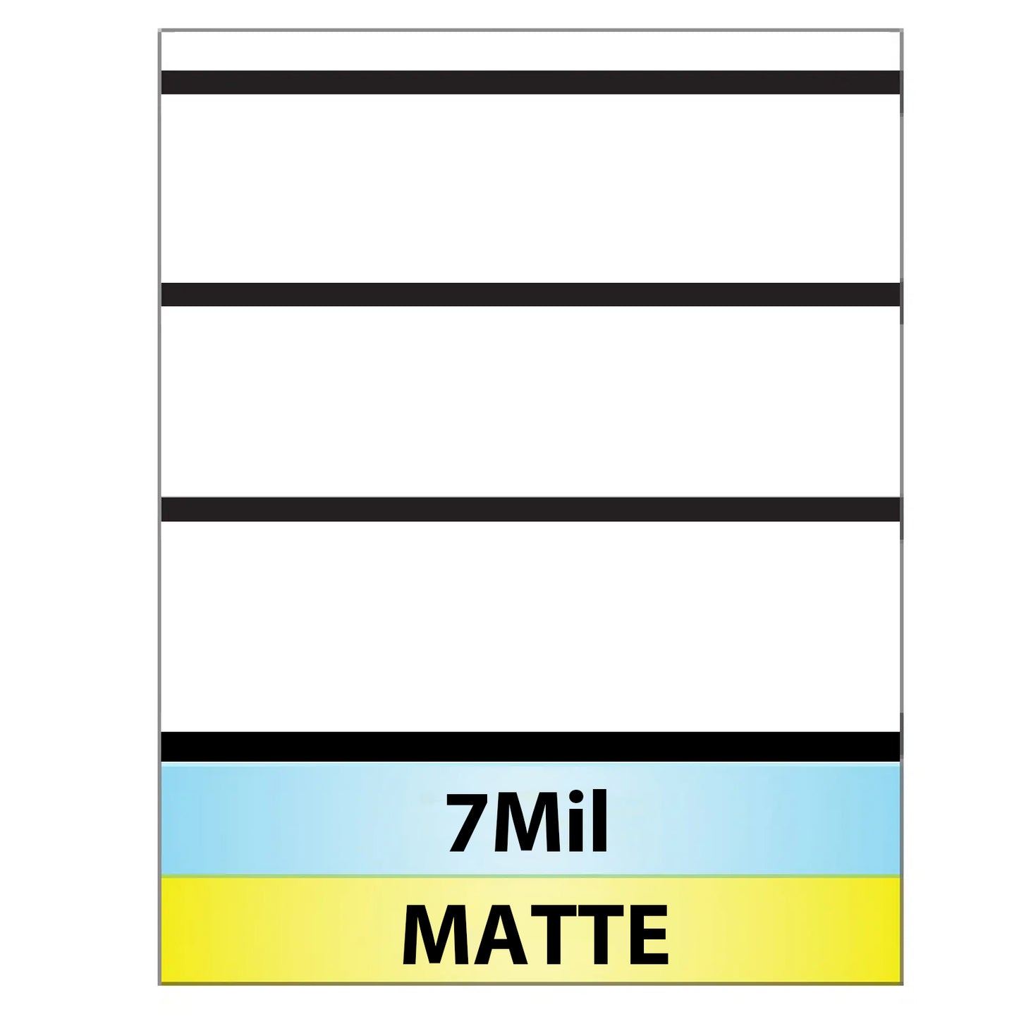 7 Mil PET w/ 1/2" HiCo Mag Stripe Full Sheet Laminate