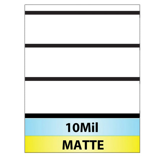 10 Mil Matte w/ 1/2" HiCo Mag Stripe Full Sheet Laminate
